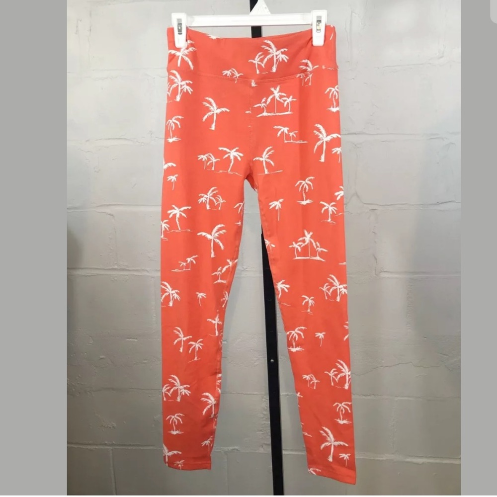 American Apparel Palm Tree Leggings Ankle Orange